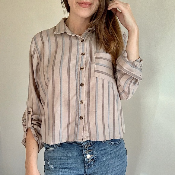 Love Notes Tops - Love Notes Cropped Flannel